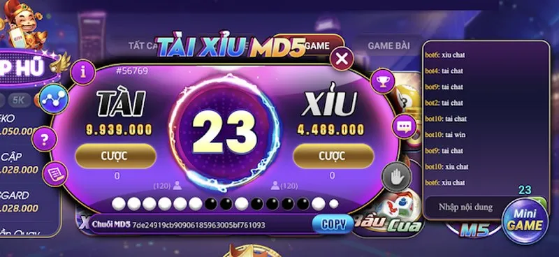 Tài xỉu md5 là game đổi thưởng minh bạch và bảo mật