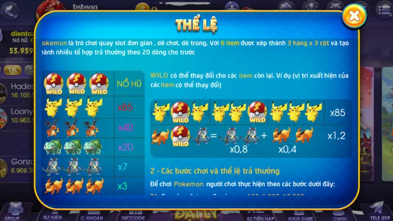 Tìm hiểu hệ số thưởng của game pokemon vuaclub